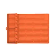 GGP Orange Silicone Bbq Grilling Mat Heat Resistant Side Rack Protector For Grills And Baking Trays