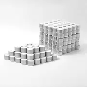 Cadence & Co Aluminum Cup Tealight Candles Bulk Unscented Tea Lights Smoke-Free 8-9 hrs Burn Time - Set of 200