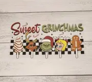 Grinchmas Treats Ready to Press Heat Transfer Screen Print DTF Transfer