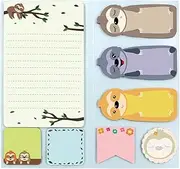 Sloth Gifts for Women Sticky Notes Set Sticky Notepads 240 Sheets Book Notes for Sloth Lovers Office School Friends Teacher Small Gifts Holidays Lazy Day