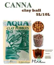 Canna Aqua Expanded Clay Pebble Hydroponics Grow Medium 5L 10L in Refill Bag