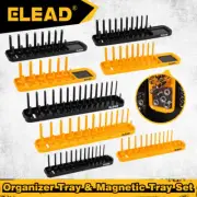 ELEAD 8Ps Magnetic Socket Organizer Tray Metric SAE Toolboxes Drawers Mechanics