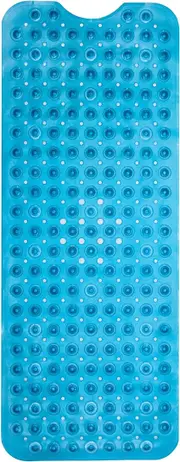 Non-Slip Bath Shower Mat Extra Large Kid Anti Non Slip Rubber Sucker Bathtub Bue