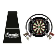 Target Darts OMNI TEX PRO Dart Board, Black Surround, Dart Mat + Darts