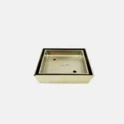 Brushed Gold Floor Waste Drain Shower Grate Square Bathroom Tile Insert 115x115