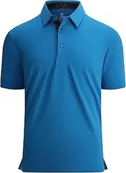 [Alex Vando] Mens Golf Shirt Moisture Wicking Quick-Dry Solid Short Sleeve Polo Shirts for Men