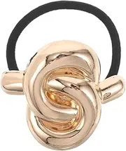 KAILIKETIY Metal Hair Ponytail Holder Geometric Elastic Hair Bands for Women Girls Vintage- Versatile Use Wristband Necklace Christmas Birthday Golden
