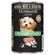 Ultimates Indulge Wet Dog Food Chicken Mince And Sardine 400g
