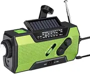Emergency Weather Radio Hand Crank Portable Solar Charging with AM/FM/LED Flashlight SOS Alert 2000mah