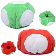 19*30cm Toad Mushroom Green And Red Hot Cartoon Cosplay Hat Cute Soft Stuffed Cotton Hat For Friends Gift