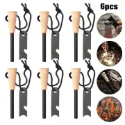 6X Magnesium Flint Rod Stone Fire Starter Lighter Emergency Survival Camping