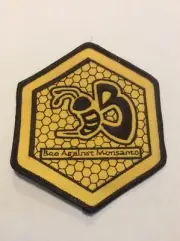 Bee Against Monsanto Environmental Activist Honey Bee Sew On Patch