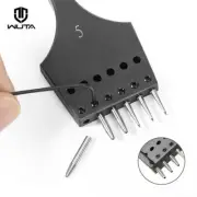 WUTA 2nd Replaceable Chisel PrickingIron Removable Round Hole Punch Leather tool