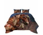 Native American War Pony Horse Coverlet