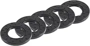 X AUTOHAUX Universal Oil Seal TC Double Lip W Steel Spring Seal Ring Rotary Shaft Seal 40x75x8mm High Pressure NBR Rubber Black 5pcs