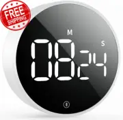 Digital Kitchen Timer - Magnetic Countdown Countup Timer with Large LED Display