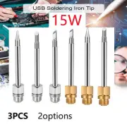 15W Soldering Iron Tip Soldering Iron Head 3pcs 510 Interface Accessories