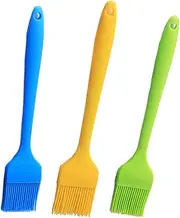8.4 Inches Basting Brushes Heat Resistant Pastry Brushes for Grill Barbeque & Kitchen Baking Set Oil Brushes Soft Bristles (3 Pcs)
