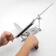 Knife Master Knife Sharpener Fix-Angle Knife Sharpening System Non-Slip Knife Sharpening Frame Professional Knife Polishing Grinding Tool with 4 Whetstone