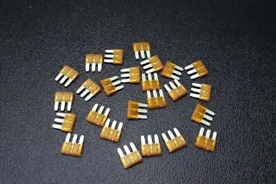100 PK ATL 5 AMP FUSES FUSE BLADE DUAL CIRCUIT EATON BUSSMAN MICRO 3 LEG ATL5