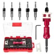 Adjustable 5pcs Aluminum Alloy Countersinking Bits for Various Projects