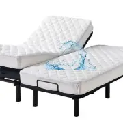 Waterproof Quilted Split King Mattress Protector Pad for Adjustable Bed Noise...