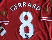LIVERPOOL FC - STEVEN GERRARD TESTIMONIAL JERSEY GOLD Size Large Brand New RARE