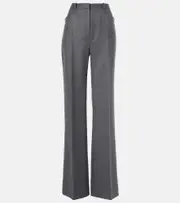 [Tom Ford] Tom Ford High-rise wool twill bootcut pants UK 14 grey