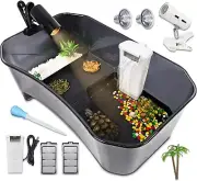 Turtle Tank Aquarium Kit Basking Platform Turtle Tanks Topper w/Accessories