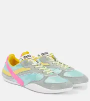 [Miu Miu] Miu Miu Gymnasium suede and technical sneakers AU 4 multicoloured