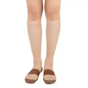 Graduated Compression Copper Socks Foot Calf Ankle Support 20-30 mmHg Beige Lot