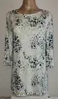 Chicos NWT 0 Small 4-6 Teal Super Soft Leopard Print 3/4 Sleeve Tunic Blouse Top