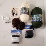 NEW Mary Maxim 18" Doll Outfit Knitting Kit Ice Skating Boots NO PATTERN