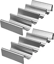 WATIIFUFU 2pcs Stainless Steel Taco Holder Racks Serving Tray for Tacos Burritos and Wraps Designed for Oven and Grill Use and Easy to Clean