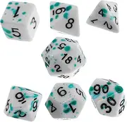 Abaodam 7pcs DND Dice Large Dice Game Props Number Dices Table Game Dice Game Supplies Dice Game Party Dices Dice Props Bulk Dice for Game Dice Layouts Game Dice Props Dice Toy Acrylic