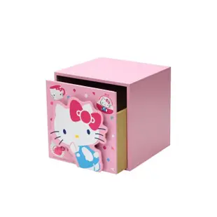 【Hello Kitty】凱蒂貓 立體裁片單抽盒 桌上收納 文具收納 飾品收納(正版授權台灣製)