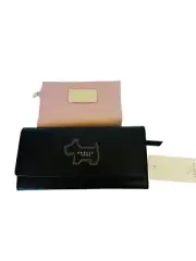 New W/Tags Radley London Black Genuine Lether Dog Large Flap Bifold Wallet