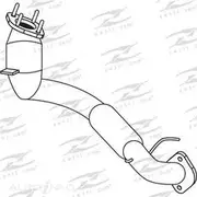 Redback Manifold Cat Converter to suit Ford Transit VM Turbo Diesel Van 2.2L QFVA FWD 10/06- 02/12 - C2314