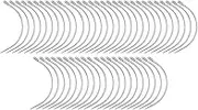 Hisxrcal 50Pcs Hand Sewing Needle Large Eyes Big Eye Needle Embroidery Needle for Dolls, Curved 4.7cmx2mm
