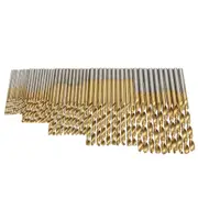2Set 50PCS 1/1.5/2/2.5/3mm HSS Titanium Coated Twist Drill Bits High Speed Steel Drill Bit Set