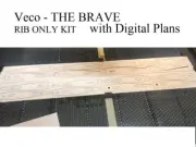 VECO BRAVE Control Line Stunt Model Rib Only Kit 19-35 Engine with Digital Plans