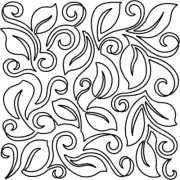Quilting Full Line Stencil LEAF SWIRL Reusable for Quilts use Pounce A3 30702