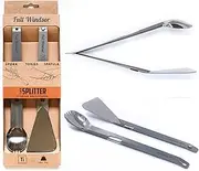 Full Windsor The Splitter Titanium Tongs, Spork and Spatula | All-in-One Tongs, Spatula, Spoon, Fork, Utensil for Camping Outdoor Cooking and Eating | Backpacking Sprongs | Lightweight and Portable |