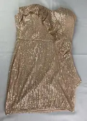 New With Tags Ever Pretty Women’s Formal Pink Sequin Strapless Dress Size Medium