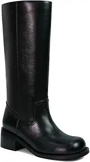 [UBWDU] Women's Knee High Boots Chunky Block Heel Long Boots Square Toe Low Heel Boots for Women
