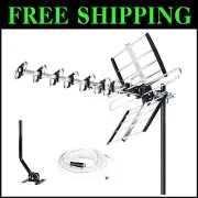 Long-Range 4K HDTV Antenna with Antenna Splitter - Perfect for 4 TVs, 40ft Cable