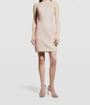 $220 Aidan by Aidan Mattox Women's Pink Sequin Halter Neck Cocktail Dress 10