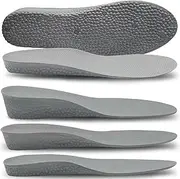 [ChilMo] Height Increase Insoles Elastic Shock Absorbing Cushion Insoles Invisible Lift Full-Length Non-Collapsing Design Height Elevation for Men Women L(EU 41-42) 2.5CM