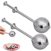2 Pcs Stainless Steel And Shaker Bakers Dusting Wand For Sugar Flour Spices