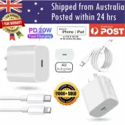 20W USB Type-C Wall Adapter Quick Fast Charger PD Brick & Cord Power For iPhone